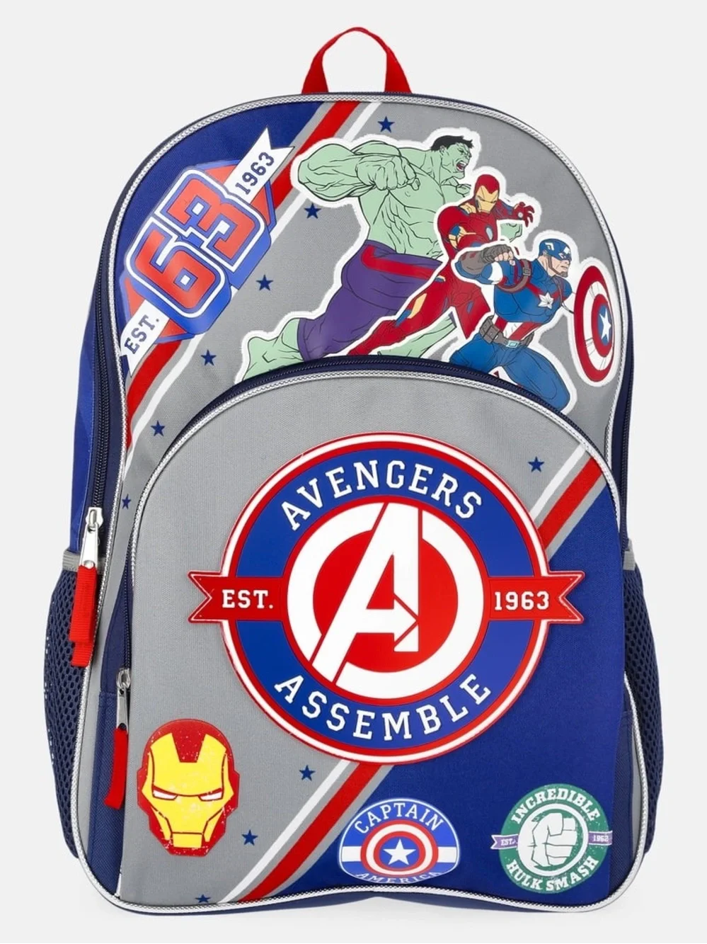 Avengers Assemble Unisex Kids Backpack - Blue & Gray W3